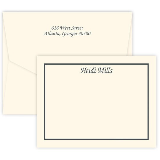 Triple Thick Ace Flat Note Cards - Raised Ink